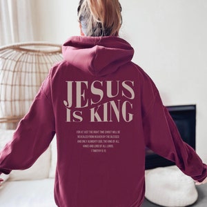 Jesus is King Sweatshirt Jesus Hoodie Christian Hoodie Christian Merch ...