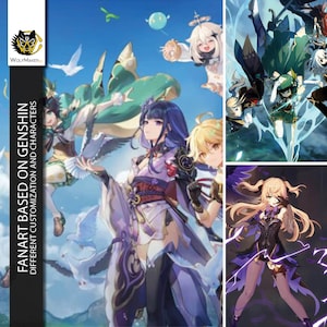 Précommande - Fanart basé sur Genshin, statues et miniatures de style Genshin, funko, chibi de votre choix, miniatures à l'échelle, à collectionner, ringard, cadeau