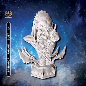 Fanmade Busts inspired by Alien and Predator, printed in resin, made in Italy, resin busts, busts, busts of aliens, collectible