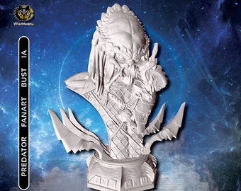 Fanmade Busts inspired by Alien and Predator, printed in resin, made in Italy, resin busts, busts, busts of aliens, collectible