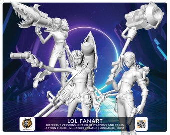 Fanart - LOL based style statues and miniatures, scale miniatures, league, legends