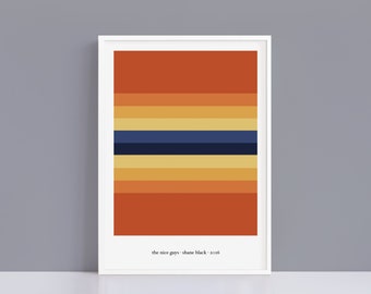 The Nice Guys minimalist colour palette print | A4 and A3 alternative movie poster | Polaroid Style