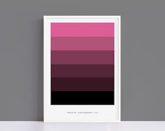 Frances Ha minimalist colour palette print | A4 and A3 alternative movie poster | Polaroid Style