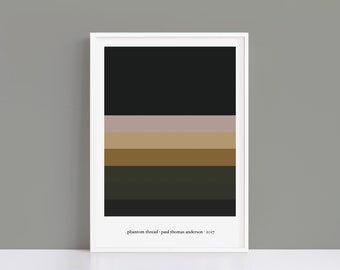 Phantom Thread minimalist colour palette print | A4 and A3 alternative movie poster | Polaroid Style