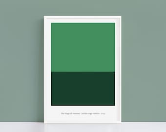 The Kings of Summer minimalist colour palette print | A4 and A3 alternative movie poster | Polaroid Style