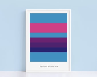 Pitch Perfect minimalist colour palette print | A4 and A3 alternative movie poster | Polaroid Style
