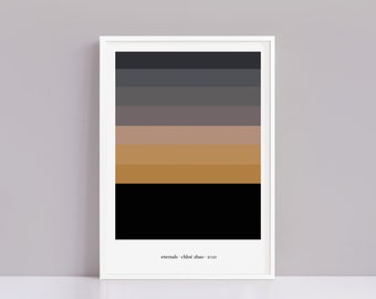 Eternals minimalist colour palette print | A4 and A3 alternative movie poster | Polaroid Style