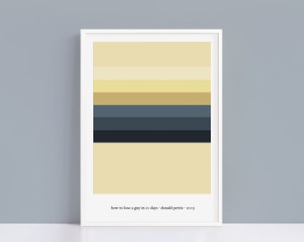 How to Lose a Guy in 10 Days minimalist colour palette print | A4 and A3 alternative movie poster | Polaroid Style