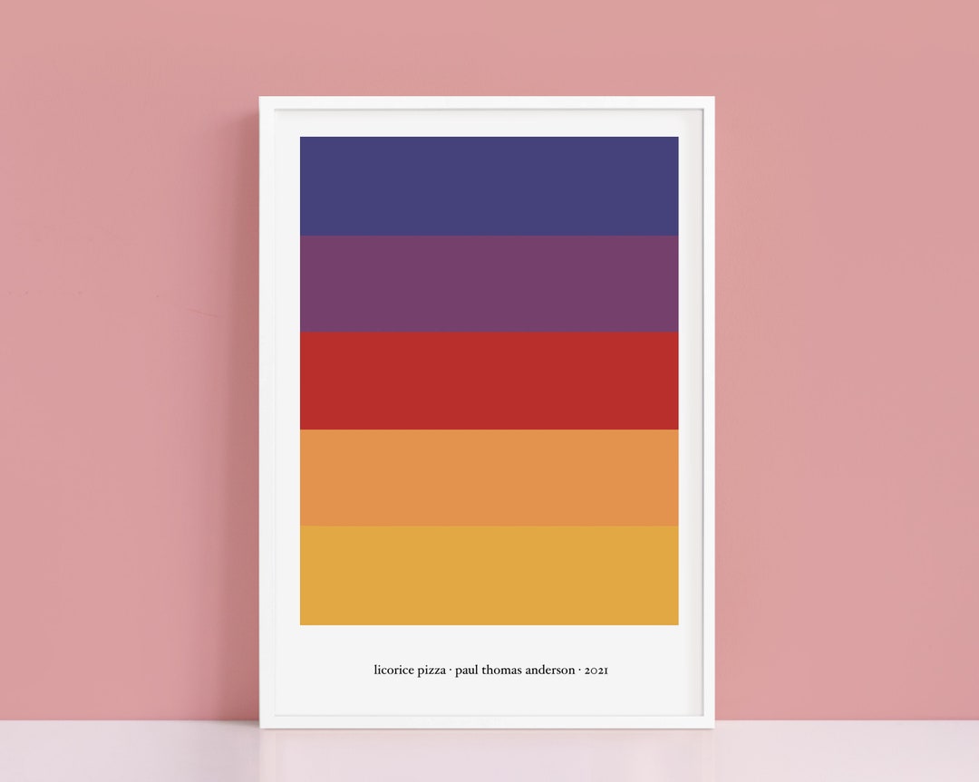 Licorice Pizza Minimalist Colour Palette Print A4 and A3 Etsy