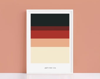 Pearl minimalist colour palette print | A4 and A3 alternative movie poster | Polaroid Style