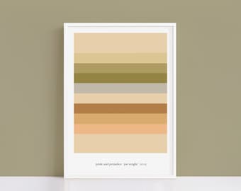 Pride and Prejudice minimalist colour palette print | A4 and A3 alternative movie poster | Polaroid Style