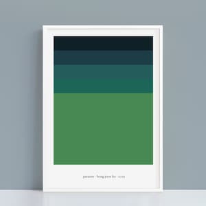Stampa minimalista con palette di colori Parasite / Poster cinematografico alternativo in formato A4 e A3 / Stile Polaroid