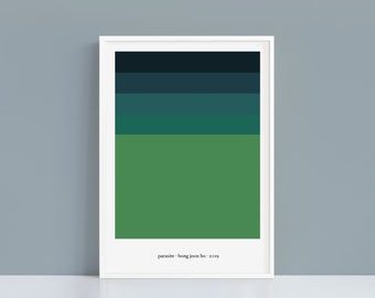 Parasite minimalist colour palette print | A4 and A3 alternative movie poster | Polaroid Style