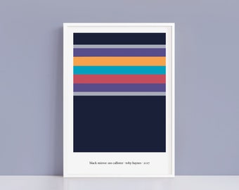 Black Mirror: USS Callister minimalist colour palette print | A4 and A3 alternative TV show poster | Polaroid Style