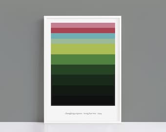 Chungking Express minimalist colour palette print | A4 and A3 alternative movie poster | Polaroid Style | Polaroid Style