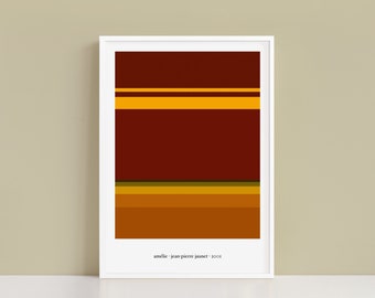 Amélie minimalist colour palette print | A4 and A3 alternative movie poster | Polaroid Style