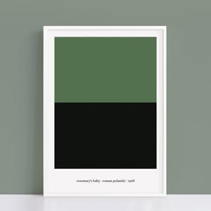 Rosemary's Baby minimalist colour palette print | A4 and A3 alternative movie poster | Polaroid Style