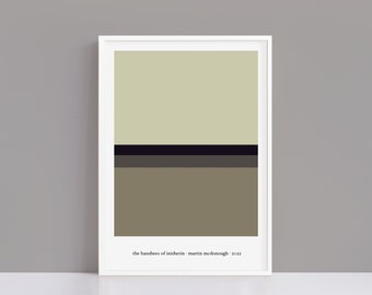 The Banshees of Inisherin minimalist colour palette print | A4 and A3 alternative movie poster | Polaroid Style