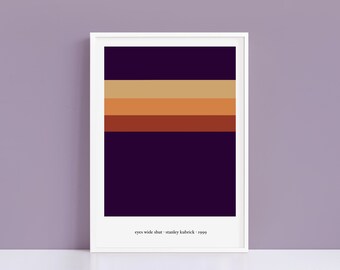 Eyes Wide Shut minimalist colour palette print | A4 and A3 alternative movie poster | Polaroid Style