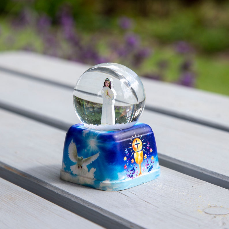 Personalized first communion gift snow globe Etsy