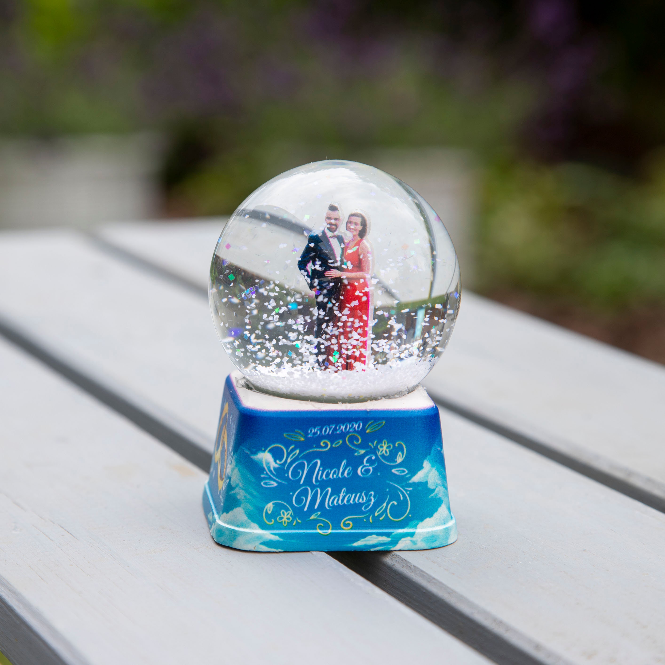 Personalisierte Hochzeitsgeschenk Schneekugel | Etsy