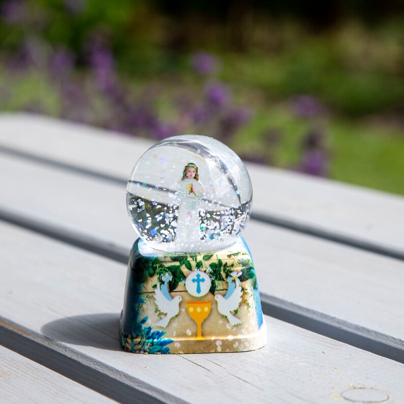 Personalized first communion gift snow globe Etsy