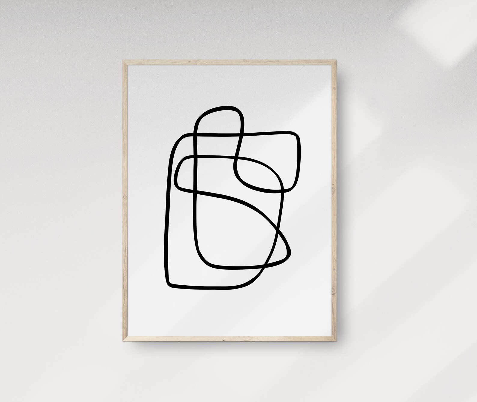 Abstract Line Art Minimalist Line Drawing One Line Wall Art Modern