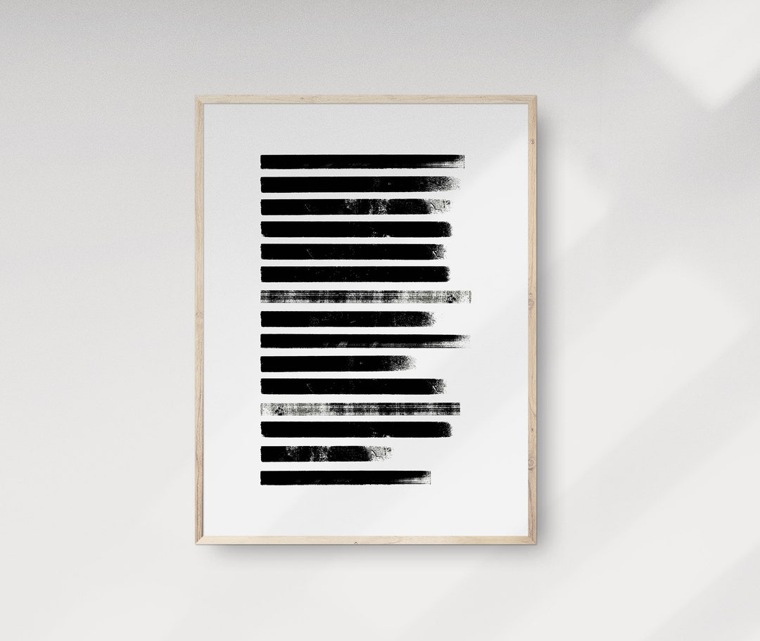 Abstract Ink Wall Art, Minimalist Print, Modern Poster, Brushstroke