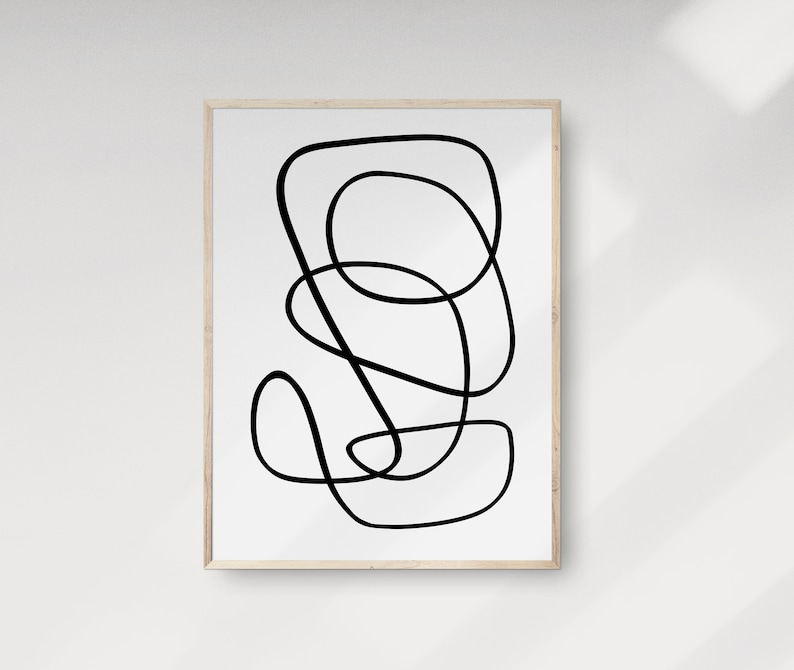Dessin abstrait de ligne de scribble affiche minimaliste Dessin abstrait de ligne de scribble affiche minimaliste