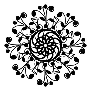 Flower Doodle Mandala design svg JPEG png télécharger le fichier