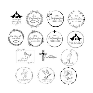 Plik PNG SVG z potwierdzeniem - Pobierz plik plotera - Plik plotera - Krzyż Biblijny z rybą w kościele Chrześcijańskie wersety biblijne Cricut w języku niemieckim
