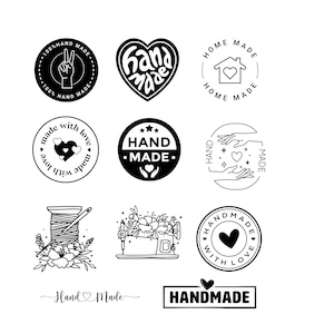 Handmade Handgemacht Bundle - Selfmade Selbstgemacht - SVG Download Datei - Plotterdatei - Basteln - - Nähen Sew - Plotter File