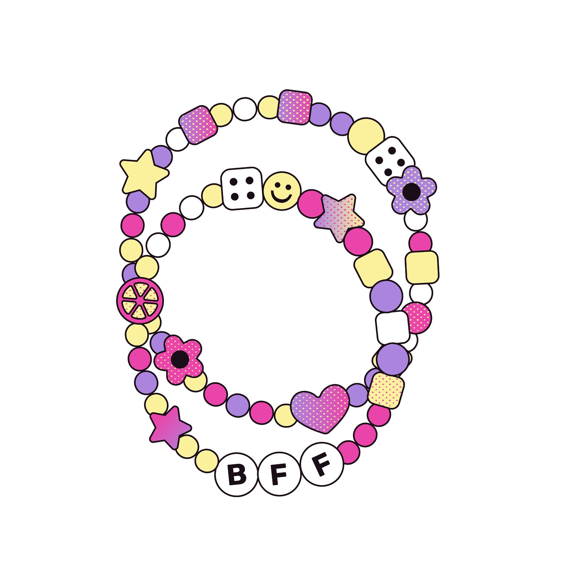 Friendship Bracelets Bff - SVG Download File - Friendship Bracelet Friendship Bracelets - Plotter File