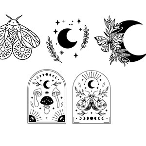 Boho Bundle - SVG Download File - Plotter File - Moon