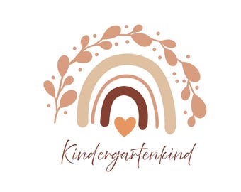 Kindergarten child rainbow PNG SVG file - Download plotter file - Plotter File - Kindergarten Preschool School Daycare