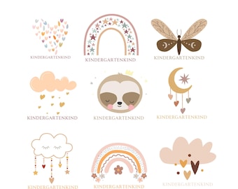 Kindergarten Child Boho Bundle Bundle PNG SVG File - Download Plotter File - Plotter File - Kindergarten Preschool School