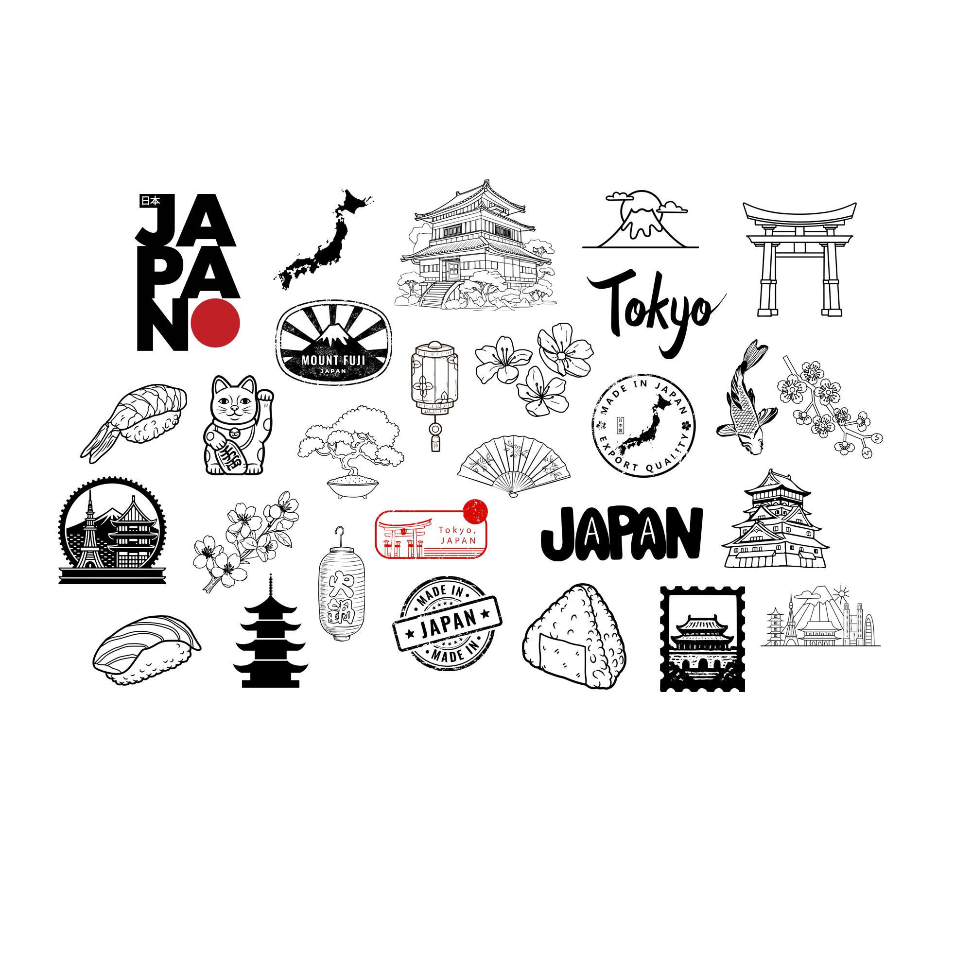 Japan doodle - Etsy 日本
