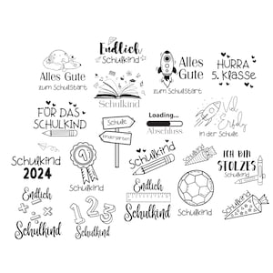 Schoolkindschoolbundel - Schoolinschrijving - SVG-downloadbestand - Plotterbestand - Plotter Cricut