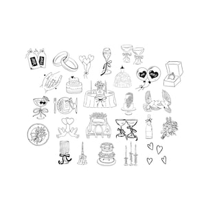 Paquete de boda, archivo PNG SVG - Descargar archivo de trazador - Archivo de trazador - Amor, boda, pareja, boda, matrimonio, novia y novio