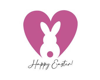 Happy Easter - Easter Bunny SVG - SVG Download File - Plotter File - Happy Easter Easter Bunny