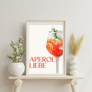Aperol Love Poster - Wandkunst Keuken Eetkamer Wandkunst - Digitale Poster Print Download