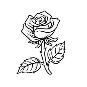 Rose - Flowers - SVG Download File - Plotter File - Crafts - Flowers Love - Spring Summer