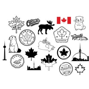 Pacote Canadá Canadá PNG SVG - Baixar arquivo de plotter - Arquivo SVG PNG - Torre CN de Ottawa - Toronto Bieber - Arquivo de plotter