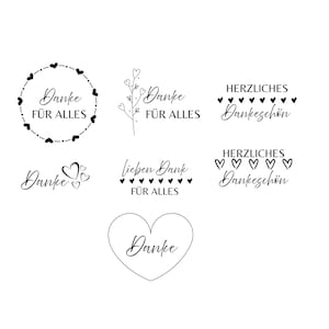 Paquete de agradecimiento PNG SVG - Descargar archivo de trazador - archivo png SVG - Gracias por todo - Sincero agradecimiento - Amor - Muchas gracias