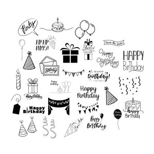 Birthday Happy Birthday Bundle - Birthday Party - SVG Download File - Plotter File - Crafts - Cake Candles Gift