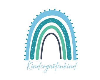 Kindergarten child rainbow PNG SVG file - Download plotter file - Plotter File - Kindergarten Preschool School Daycare
