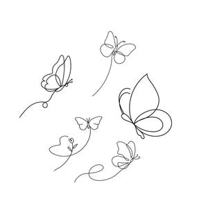 Farfalle Bundle PNG SVG File - Scarica file plotter - file svg png - Primavera Estate - File plotter