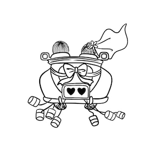 Archivo PNG SVG de coche de boda - Descargar archivo de trazador - archivo SVG PNG - Amor Pareja de bodas Boda Matrimonio Novia y novio
