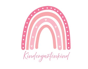 Kindergarten child rainbow PNG SVG file - Download plotter file - Plotter File - Kindergarten Preschool School Daycare