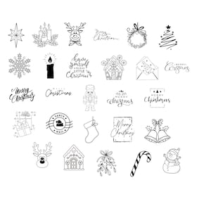 Christmas Christmas Winter Bundle Element SVG - Download File - Plotter File - Christmas Christmas Xmas - Star Snowman Snow Snowman